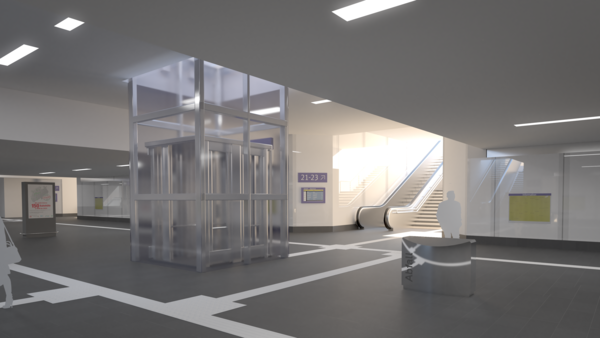 Design der Bahnhofshalle des Dortmunder Hauptbahnhofs